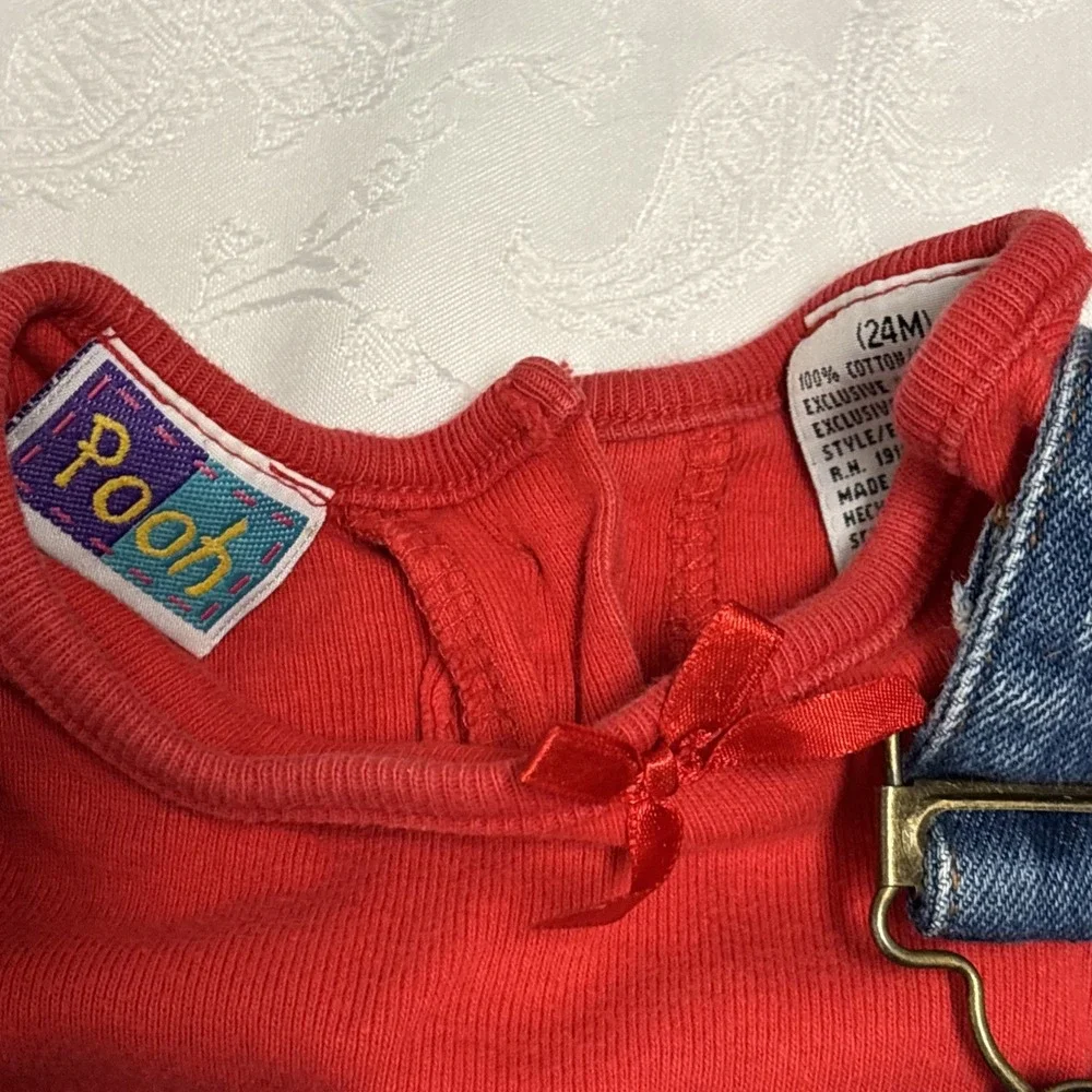 Vintage Winnie the Pooh With Tigger 2T‎ Overalls And 24 Months Shirt